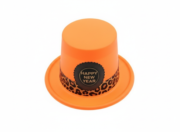 Neon Happy New Year Party Hat - Orange | AL1836