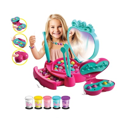 Dede Art Craft Barbie Jewelry Designer Play Doh Set - Creative Jewelry Making Kit (5 × 56 g) | 03926