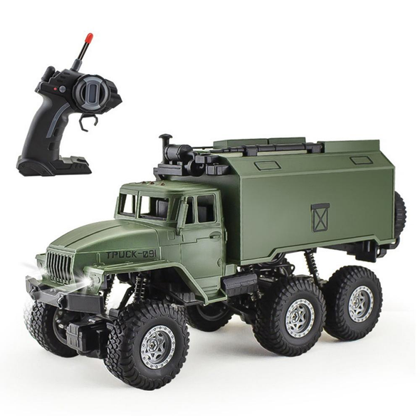 World of Toys Gallant RC Military Pickup Truck 1:18 with Soldier Figure | 858-331