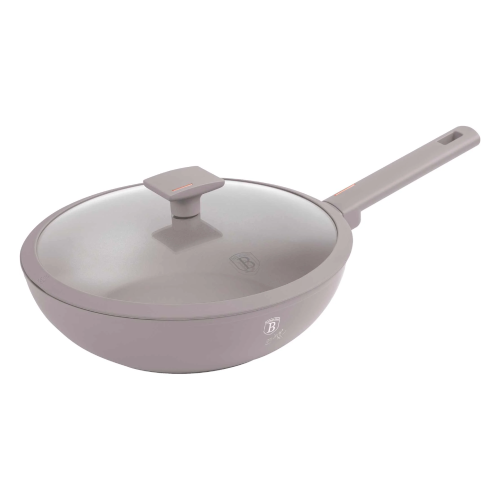 Berlinger Haus Wok With Lid 28 cm - Taupe Collection | BH/8094