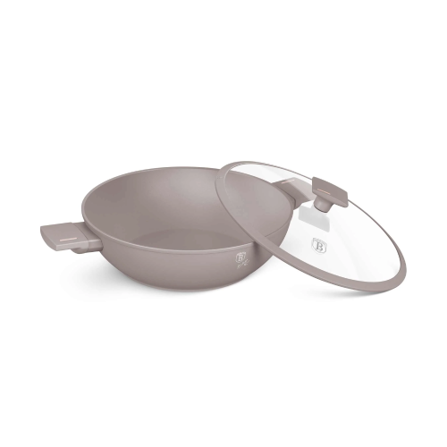 Berlinger Haus Wok With Lid 30 cm - Taupe Collection | BH/8095