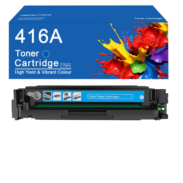 HP 416A Cyan Compatible LaserJet Toner Cartridge - High Quality Replacement
