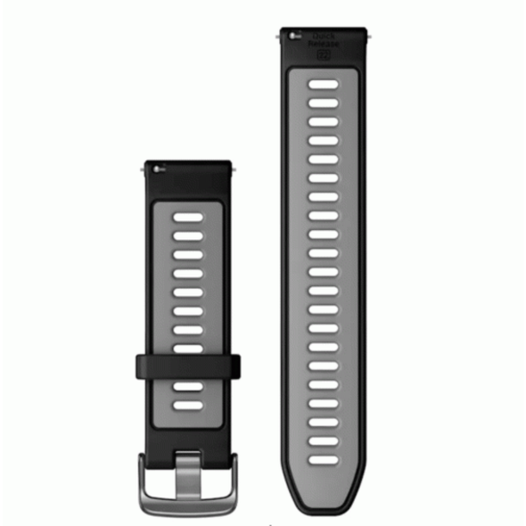 Garmin Band for Forerunner 265 Black / Powder Gray With Slate Hardware 22MM | 010-11251-A0