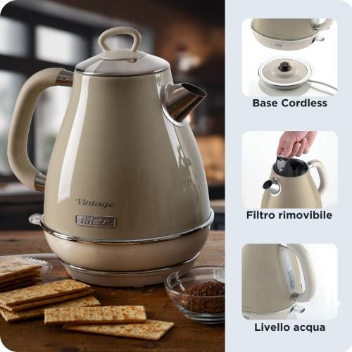Ariete Vintage Kettle 1.7L 1630W - Beige | 2868/03