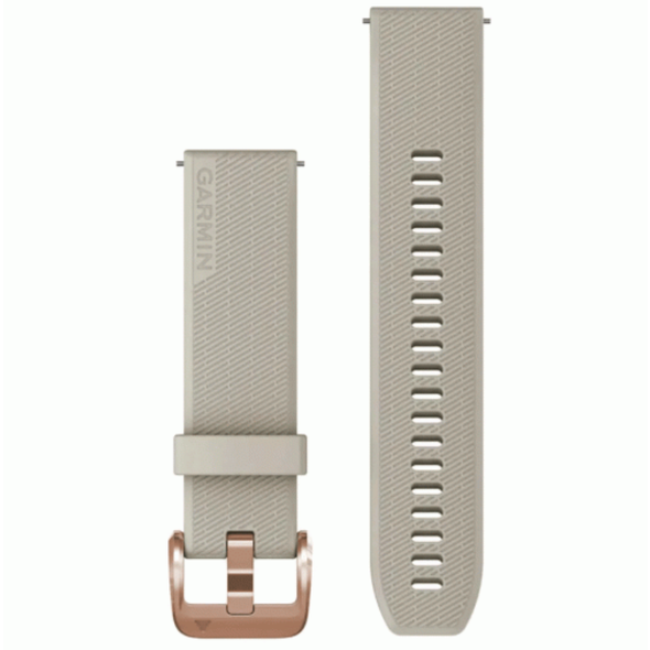 Garmin Quick Release Bands (20 mm) Light sand, Rose Gold Hardware Silicone Band 20mm For Approach S42 | 010-13114-02