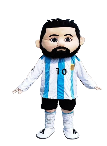 Football Player Mascot Costume – Argentina Style Full Body Suit | AL1199-1