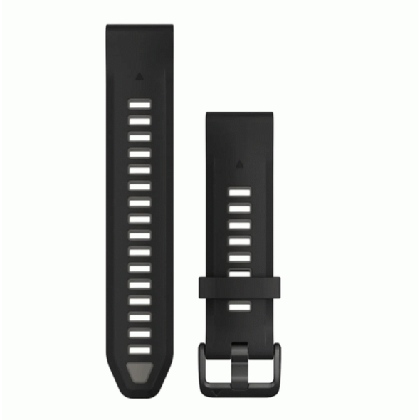 Garmin QuickFit 20 Watch Bands Black/Pebble Gray Silicone | 010-13391-00