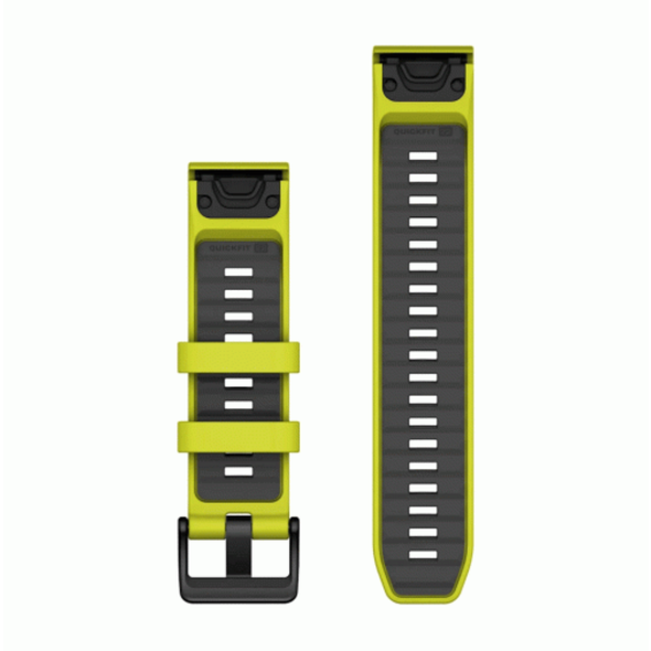 Garmin QuickFit 22 Watch Bands Amp Yellow/Graphite Silicone 22 mm | 010-13392-08