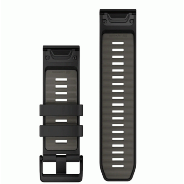 Garmin QuickFit 22 Watch Bands Black/Pebble Gray Silicone | 010-13392-00