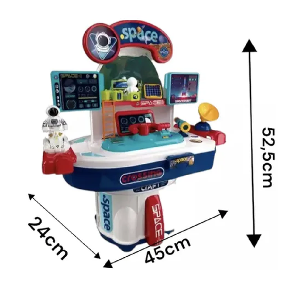 Kids Space Explorer Playset with Rocket & Control Station – Multicolor | 008-502