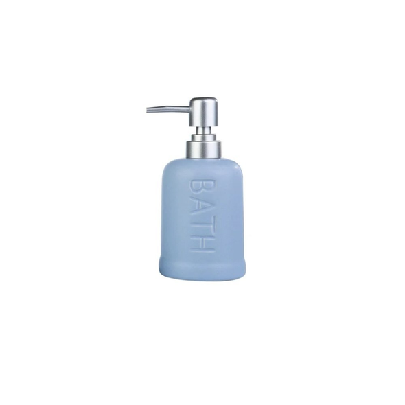 Karaca Home Poplin Blue Ceramic Liquid Soap Dispenser - 17 × 8 × 8 cm | 153.21.01.0135