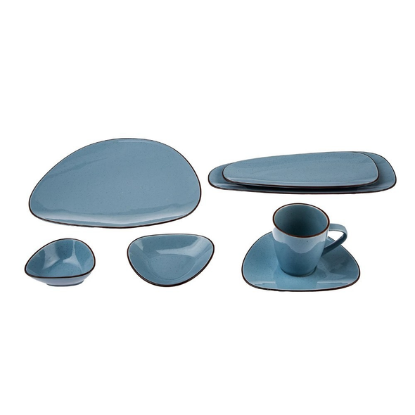 Karaca Lagoon Breakfast Set for 6 People - 32 Piece Tableware Set | 153.03.08.1121