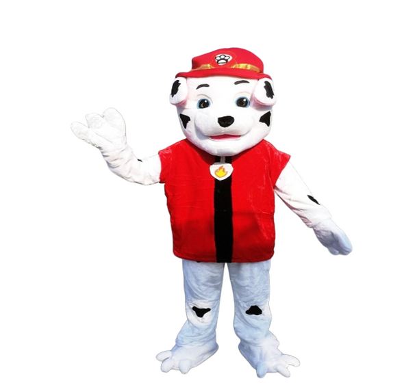 Cartoon Dog Mascot Costume - Red Outfit Full Body Character Suit | AL1206