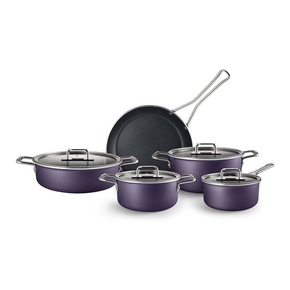 Karaca Mastermaid Bio Diamond 9-Piece Cookware Set - Grape Purple | 153.03.08.2882