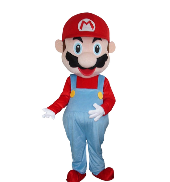 Cartoon Plumber Mascot Costume – Red & Blue Full Body Character Suit | AL1207