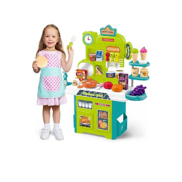 Kitchen Chef Kids Play Kitchen Set with Accessories – Green | 922-208