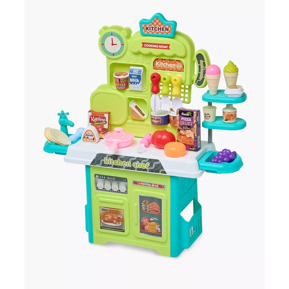 Kitchen Chef Kids Play Kitchen Set with Accessories – Green | 922-208