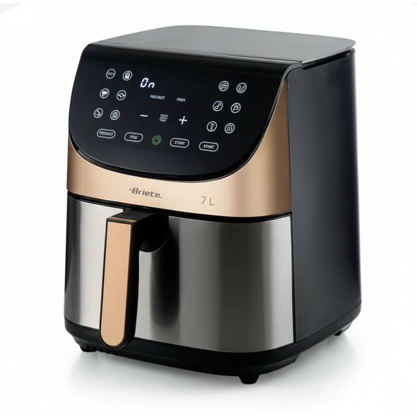 Ariete Digital Air Fryer 7L 1800W - Stainless Steel/Gold | 4628/01