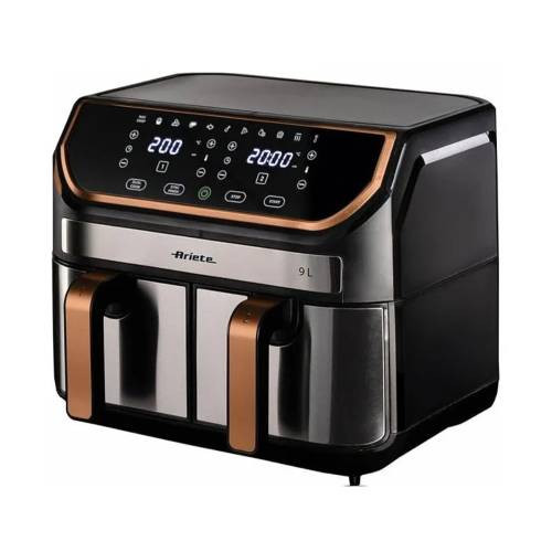 Ariete Dual Air Fryer 9L 2100W - Stainless Steel/Gold | 4625/01