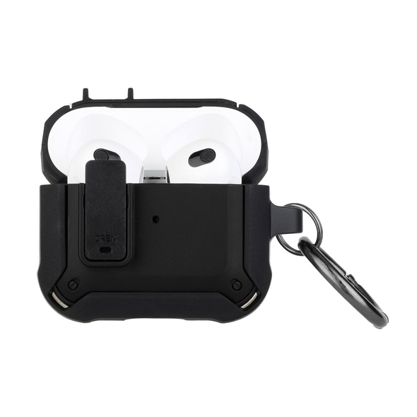 OEM AirPods 3 Case Cover with Locking Clip - Black