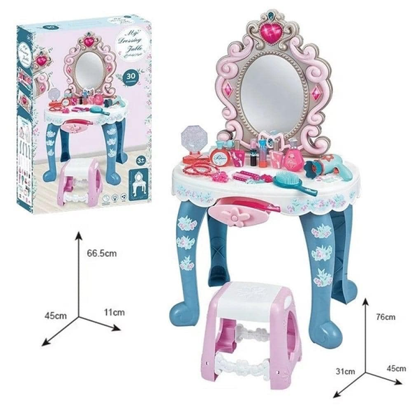 Beauty Dresser Vanity Table Playset with Mirror & Stool | 16850