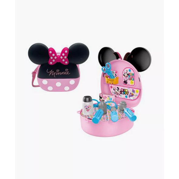 Minnie Mouse 2-in-1 Mini Dressing Handbag – Kids Pretend Makeup Play Set | D8957A