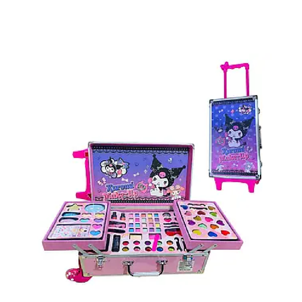 Kuromi Make-Up Rolling Trolley Beauty Case – Large Play Set | FT2107-B
