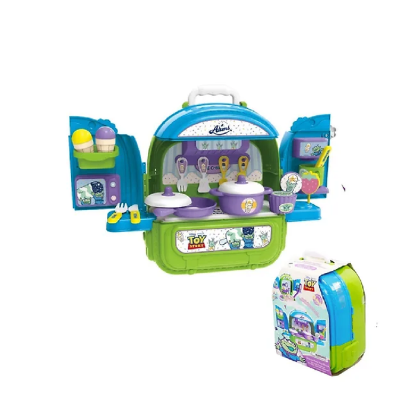 Kids Kitchen Playset Backpack – Foldable Pretend Cooking Set | LT008-996A