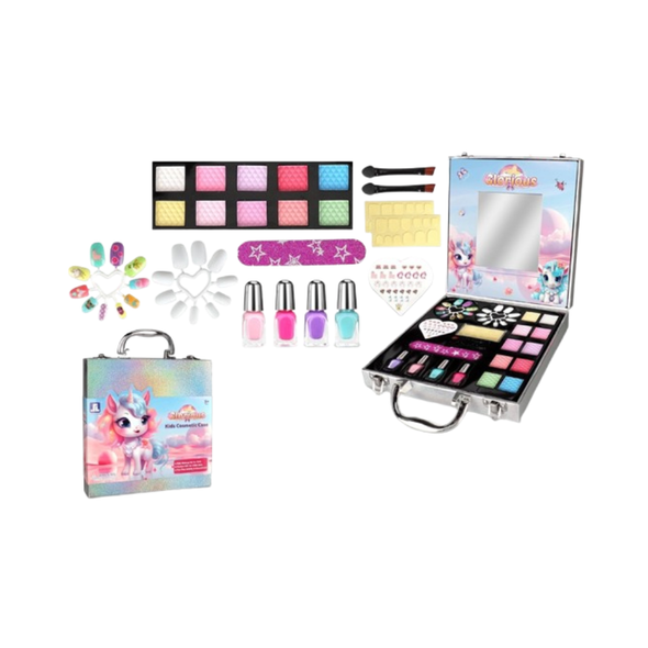 Glorious Kids Cosmetic Makeup Case with Mirror & Accessories | ZR-51B