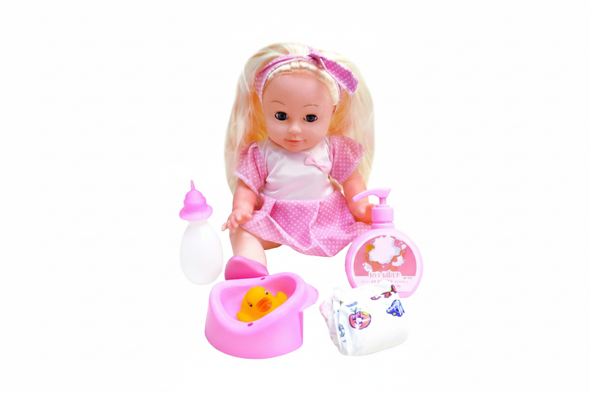 Baby Doll Care Playset with Accessories - Pink | GL100460