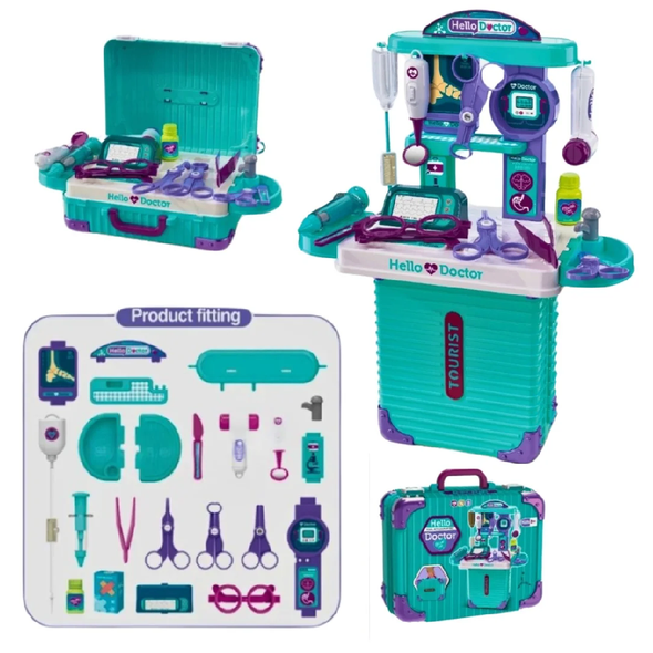 Hello Doctor Portable Medical Playset Suitcase with Accessories | 008-305A