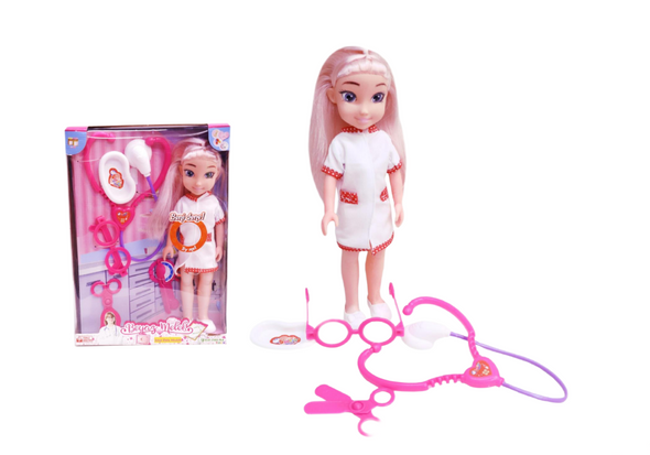 Doctor Play Doll with Medical Accessories - White Outfit | GL100446