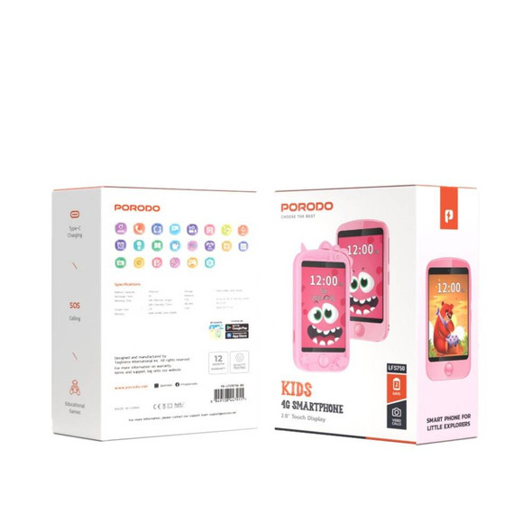 Porodo Kids 4G Smartphone - Pink | PD-LFST076-PK