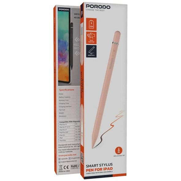 Porodo Magnetic Pen for iPad - Pink | PDSPP7CPK