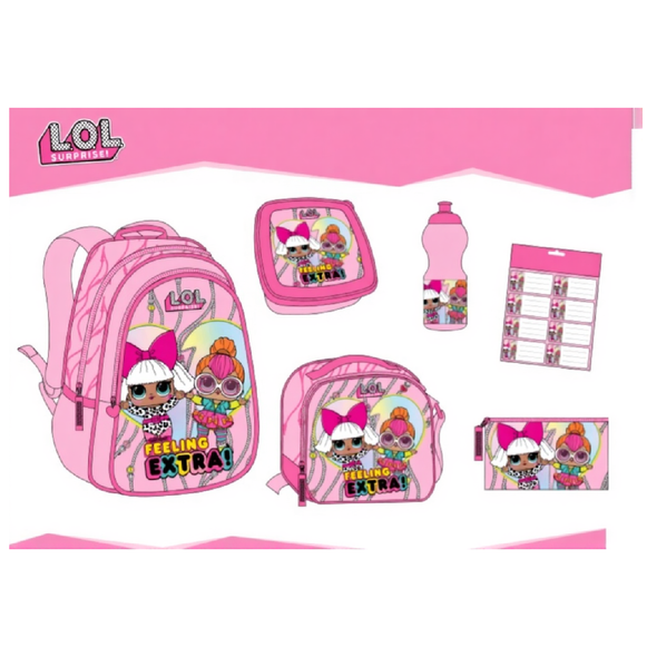 Kids School Backpack Set – LOL Surprise Feeling Extra (6-in-1 Set) | LOPR23-5B