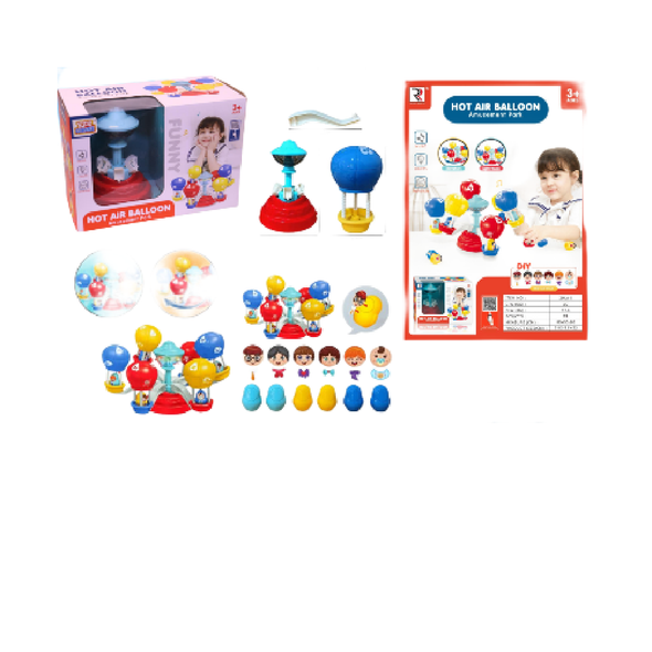 Hot Air Balloon Amusement Park Toy with Lights, Music & Rotation – Multicolor | ZR215