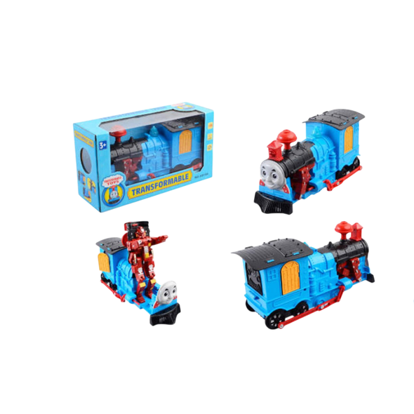 ransformable Train Toy with Lights, Music & Robot Mode – Blue | 88158