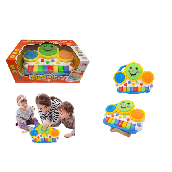 Drum & Keyboard Musical Toy with Animal Sounds – Multicolor | LJ8803E