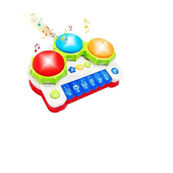 Drum & Piano Musical Learning Toy – Red | NO-6603