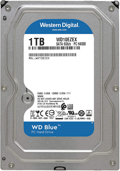 Western Digital 1TB WD Blue PC Hard Drive HDD - 7200 RPM, SATA 6 Gb/s, 64 MB Cache, 3.5" | WD10EZEX
