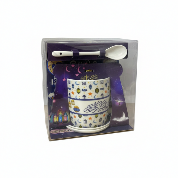 Ramadan Kareem Ceramic Mug – Arabic Calligraphy Night Design (Gift Box) | 7161-30