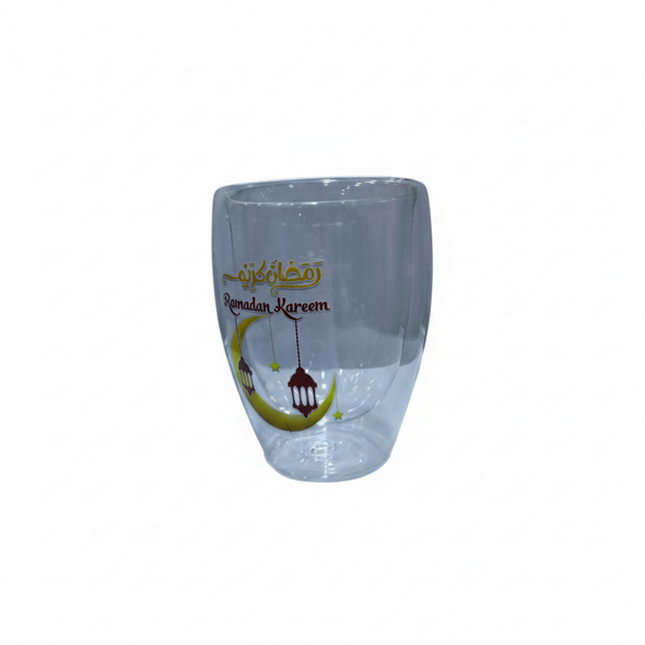 Ramadan Kareem Double-Wall Glass Cup | 7047-25