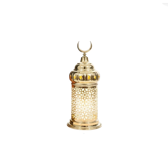 Ramadan LED Table Lantern with Crescent Top | AL995-1