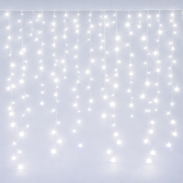 8x0.8 Meter 500 LED Ice Curtain Decorative Lights White | AL632-W
