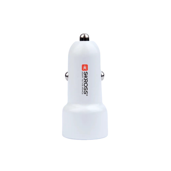 SKROSS Midget Dual USB Car Charger – 2 Ports USB-A & USB-C 1A / 2.4A Fast Charging | 2.900610