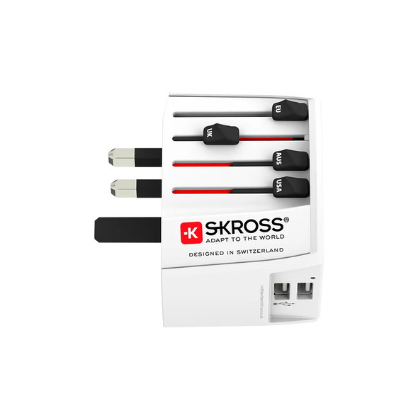 SKROSS MUV USB World Travel Adapter – 2.4A Fast Charging | 1.302930