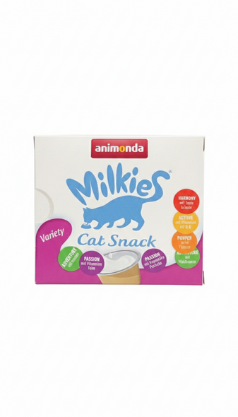 Animonda Milkies Cat Snack Cups - Variety (Pink Pack) | 4× Cups