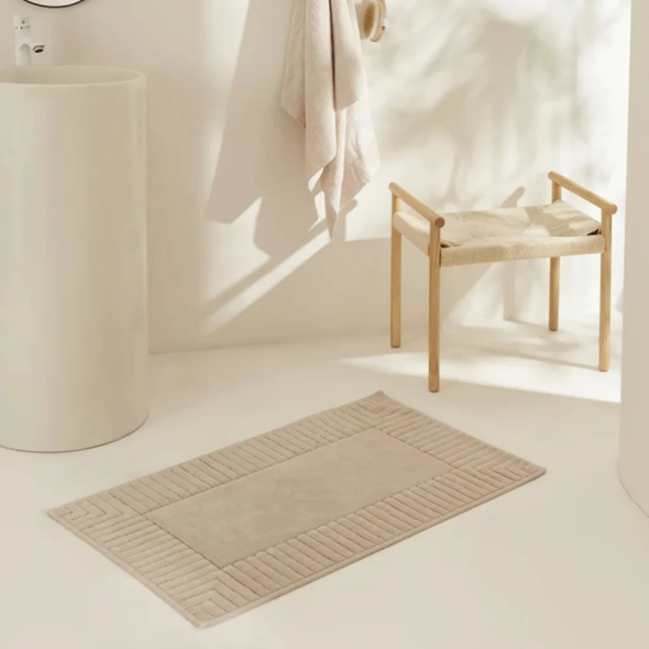 Karaca Home Paul Beige Bath Mat | 8680214366622