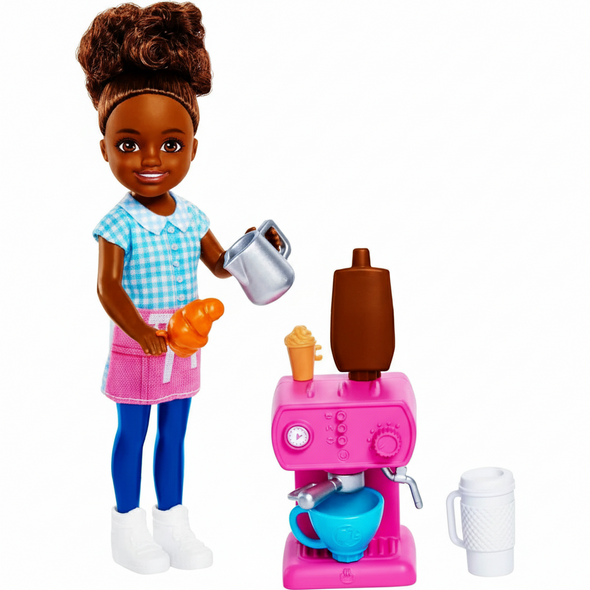 Barbie HKD95 Chelsea Barista Doll African American | RB-HKD95