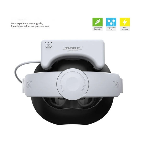 Dobe Adjustable Head Strap & Rechargeable Battery 18500mWh for Meta Quest 3 / Meta Quest 3S TY-3878
